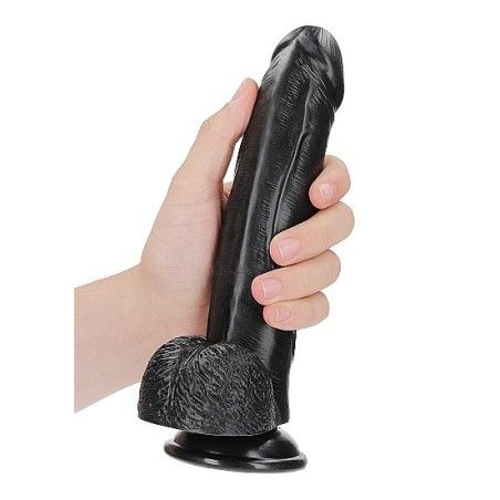 Dildo realistico curvo ventosa 23 cm nero