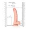 Dildo realistico curvo ventosa 23 cm chiaro Dildo realistico curvo ventosa 23 cm chiaro