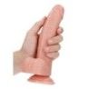 Dildo realistico curvo ventosa 23 cm chiaro Dildo realistico curvo ventosa 23 cm chiaro