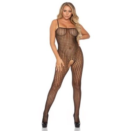 Tuta bodystocking sexy senza cavallo nera