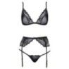 Set sexy reggiseno perizoma reggicalze nero Set sexy reggiseno perizoma reggicalze nero