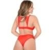 Slip pizzo cavallo aperto Hiphugger rosso Slip pizzo cavallo aperto Hiphugger rosso