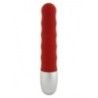 Mini vibratore femminile con rilievi rosso