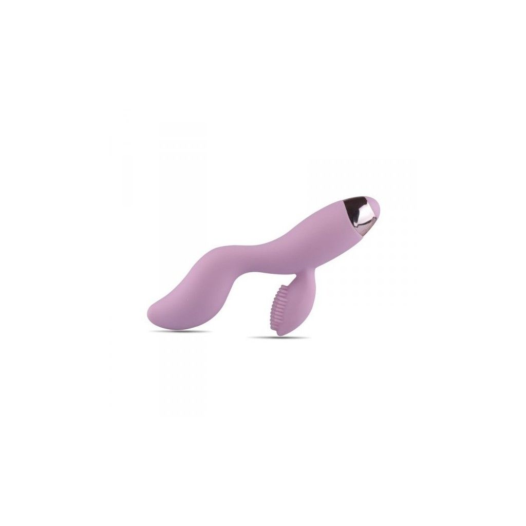 Vibratore rabbit vaginale doppio in silicone rosa dildo vibrante con stimolatore clitoride