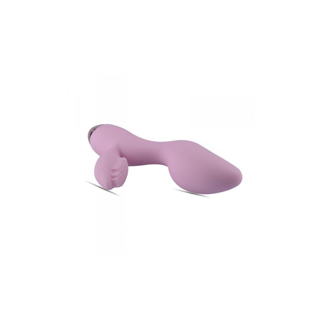 Vibratore rabbit vaginale doppio in silicone rosa dildo vibrante con stimolatore clitoride