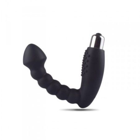 Vibratore anale per prostata in silicone nero