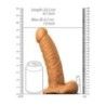 Vibratore Strapon cavo testicoli 23cm mulatto Vibratore Strapon cavo testicoli 23cm mulatto