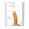 Vibratore Strapon cavo 18,5 cm pelle mulatta Vibratore Strapon cavo 18,5 cm pelle mulatta