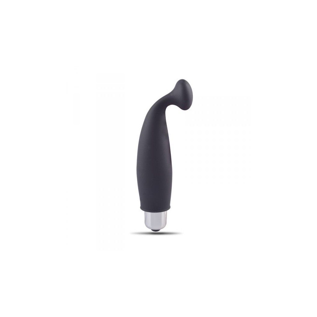 Vibratore nero in silicone stimolatore vaginale dildo fallo vibrante mini finger fan stalk