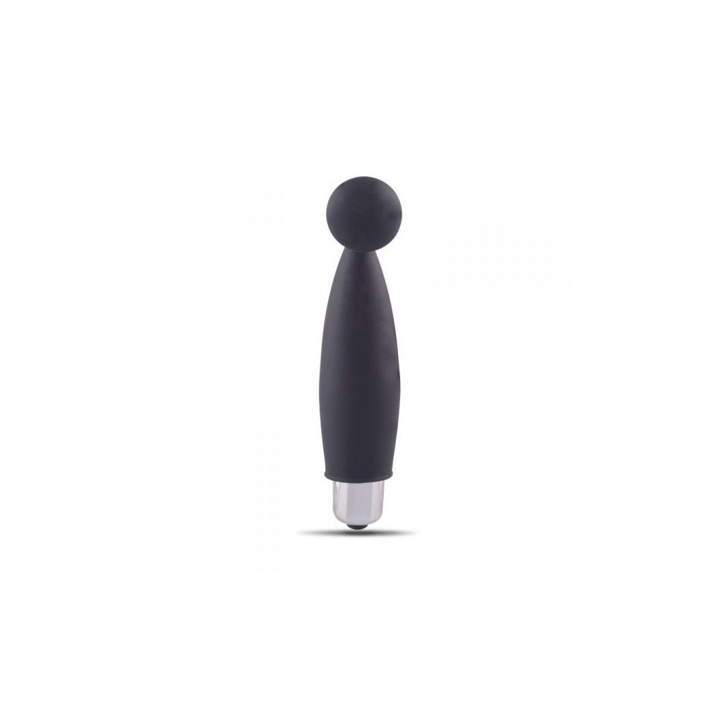 Vibratore nero in silicone stimolatore vaginale dildo fallo vibrante mini finger fan stalk