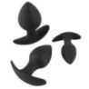 Plug anale kit 3 pz Anal Trainer Set nero Plug anale kit 3 pz Anal Trainer Set nero