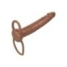 Fallo indossabile doppia penetrazione brown Fallo indossabile doppia penetrazione brown
