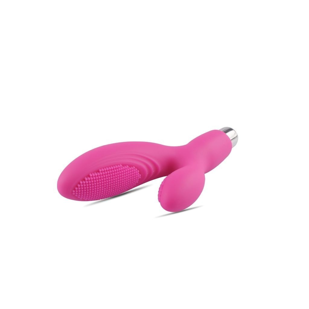 Vibratore doppio stimolatore clitoride fallo vaginale vibrante in silicone bold plus