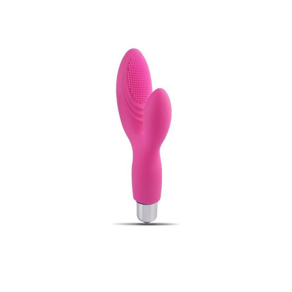 Vibratore doppio stimolatore clitoride fallo vaginale vibrante in silicone bold plus