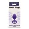 Plug anale small silicone viola con gioiello Plug anale small silicone viola con gioiello