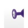 Plug anale Large silicone viola con gioiello Plug anale Large silicone viola con gioiello