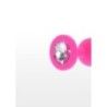 Plug anale small silicone fucsia con gioiello Plug anale small silicone fucsia con gioiello
