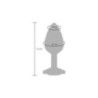 Plug anale small metallo pietra trasparente Plug anale small metallo pietra trasparente