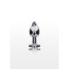 Plug anale small metallo pietra trasparente Plug anale small metallo pietra trasparente
