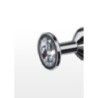 Plug anale medium metallo pietra trasparente Plug anale medium metallo pietra trasparente