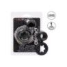 Anello fallico doppio Alpha Dual Magnum nero Anello fallico doppio Alpha Dual Magnum nero