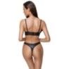 Completo intimo incrociato nero opaco Completo intimo incrociato nero opaco