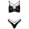 Completo intimo incrociato nero opaco Completo intimo incrociato nero opaco