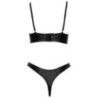 Completo intimo incrociato nero opaco Completo intimo incrociato nero opaco