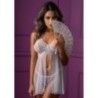 Babydoll seducente con perizoma bianco Babydoll seducente con perizoma bianco
