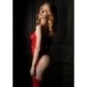 Corsetto con tanga e reggicalze rosso Corsetto con tanga e reggicalze rosso