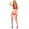 Intimo sexy arricciato reggiseno perizoma red Intimo sexy arricciato reggiseno perizoma red