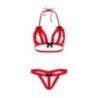 Intimo sexy arricciato reggiseno perizoma red Intimo sexy arricciato reggiseno perizoma red