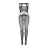 Tutina sexy apertura intima nera conchiglia Tutina sexy apertura intima nera conchiglia