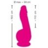 Fallo vibrante Powerful 19 cm fucsia Fallo vibrante Powerful 19 cm fucsia