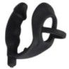 Vibratore anale con plug anello fallico nero Vibratore anale con plug anello fallico nero