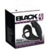 Vibratore anale con plug anello fallico nero Vibratore anale con plug anello fallico nero