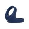 Anello fallico doppio vibrante blu Anello fallico doppio vibrante blu