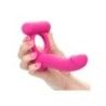 Anello pene con dildo vibrante fucsia Anello pene con dildo vibrante fucsia