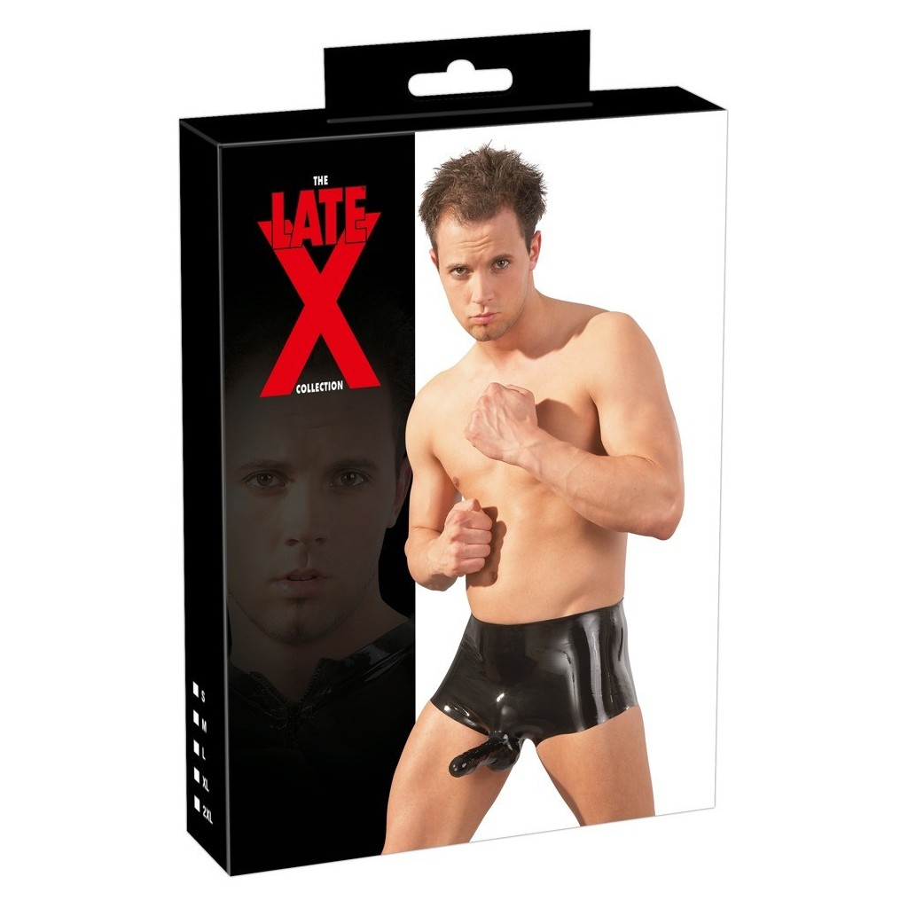 Guaina boxer in latex per pene black Pants