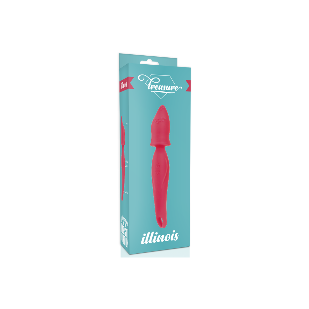 Vibratore wand TREASURE ILLINOISS WAND DUO SILICONE ROSA