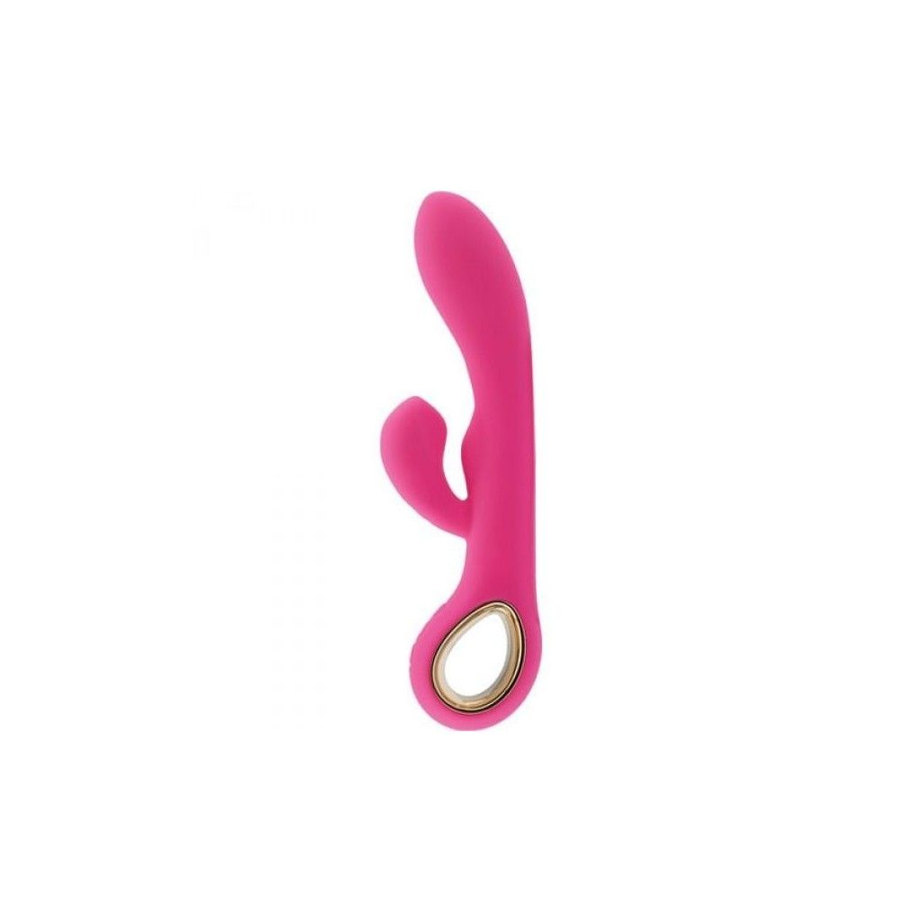 Vibratore vaginale rabbit dildo doppio vibrante stimolatore clitoride in silicone rosa