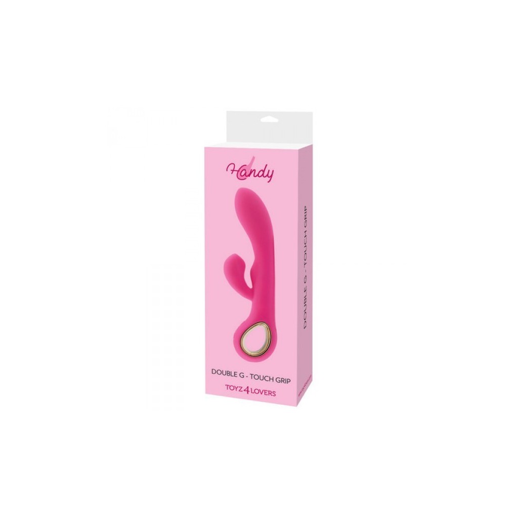 Vibratore vaginale rabbit dildo doppio vibrante stimolatore clitoride in silicone rosa