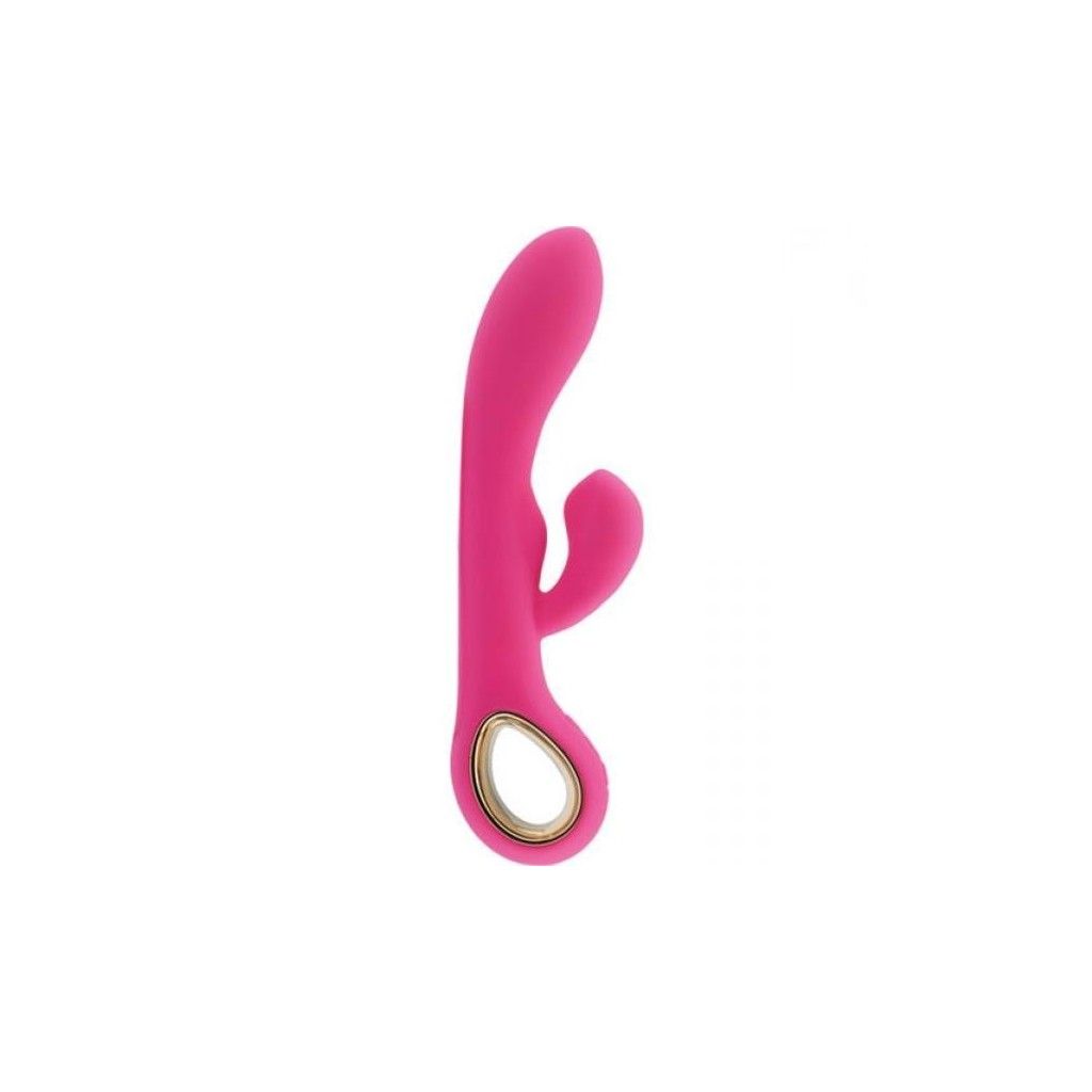 Vibratore vaginale rabbit dildo doppio vibrante stimolatore clitoride in silicone rosa