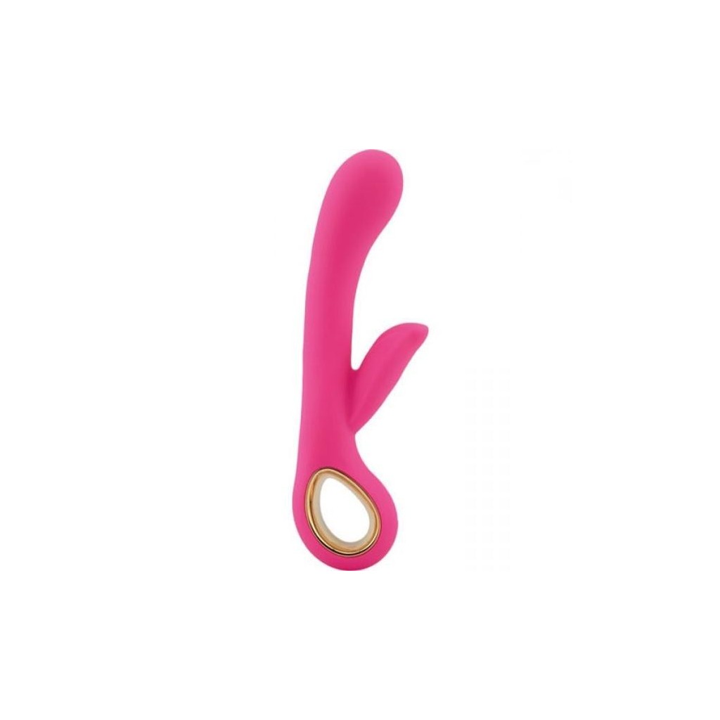 Vibratore vaginale doppio con stimolatore clitoride fallo vibrante pink dildo