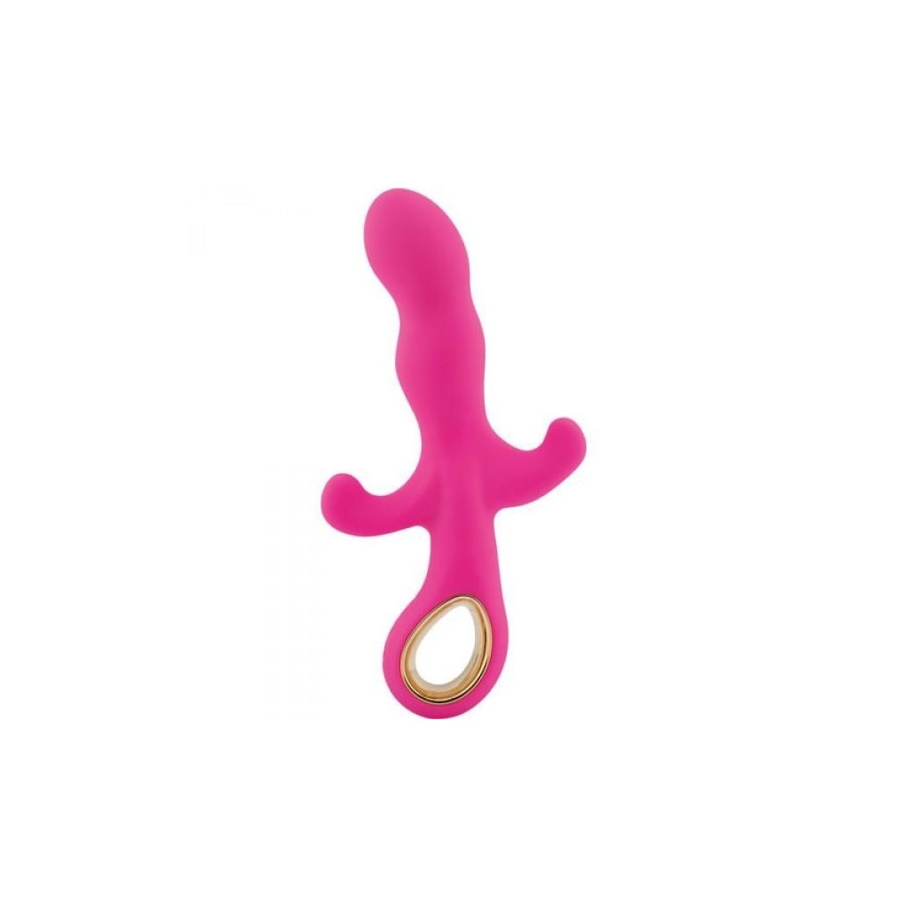 Vibratore con stimolatore clitoride fallo dildo vibrante vaginale in silicone rosa