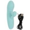 Mini vibratore rabbit azzurro