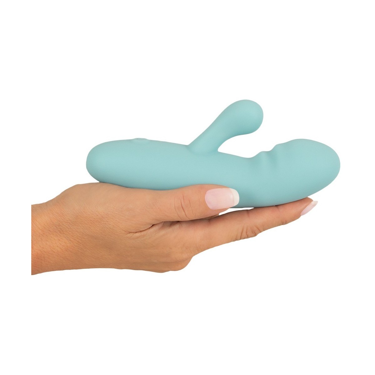 Mini vibratore rabbit azzurro