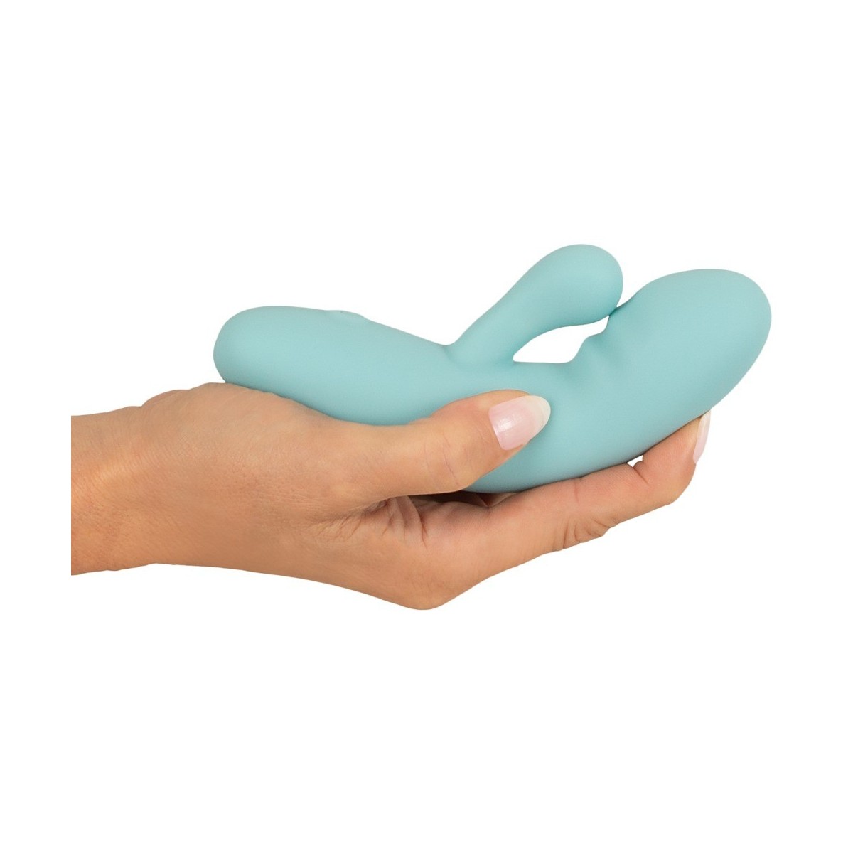 Mini vibratore rabbit azzurro