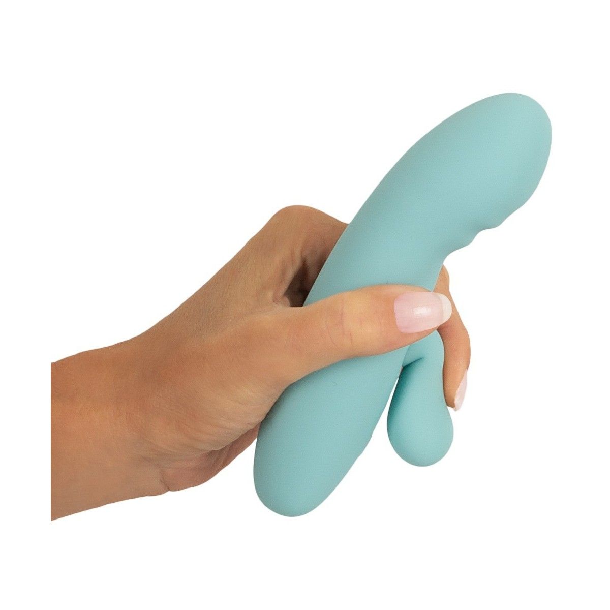 Mini vibratore rabbit azzurro