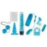 Kit sex toys per coppia 8 pz blu